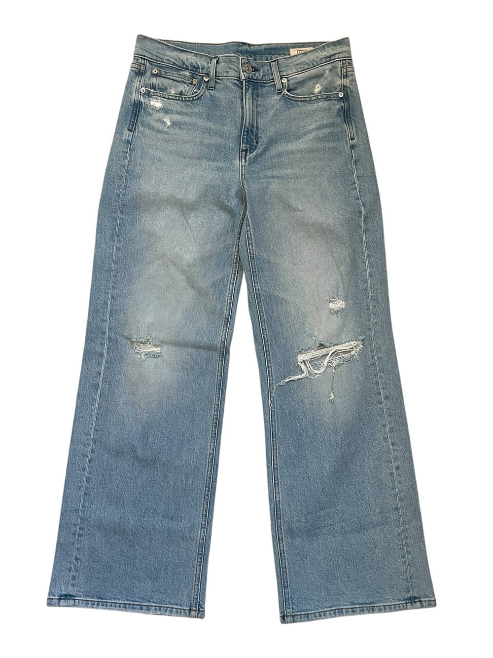 AYR The Secret Sauce Jeans 30S Light Wash Distressed Straight Leg Made USA